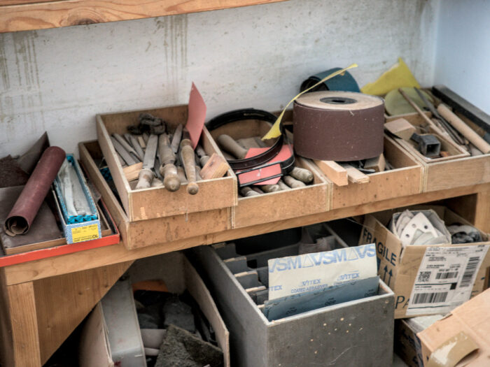 Werkzeugecke im Atelier